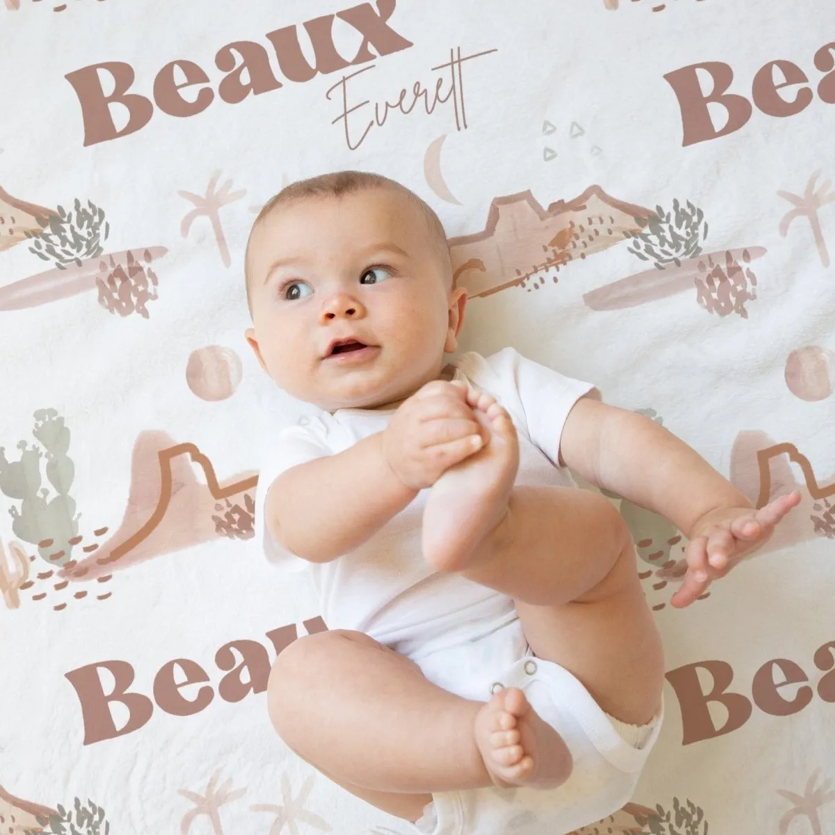 Boho Desert Personalized Baby & Kids Blanket