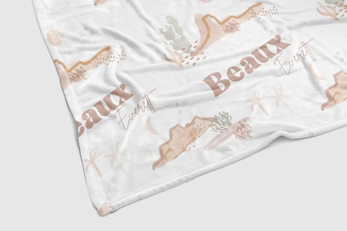 Boho Desert Personalized Baby & Kids Blanket