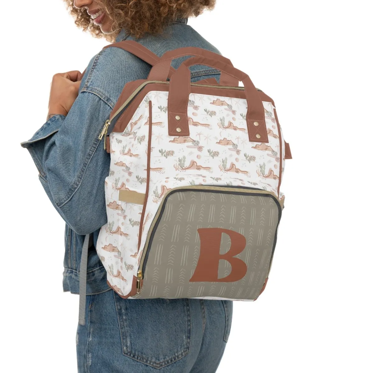 Boho Desert Personalized Backpack Diaper Bag