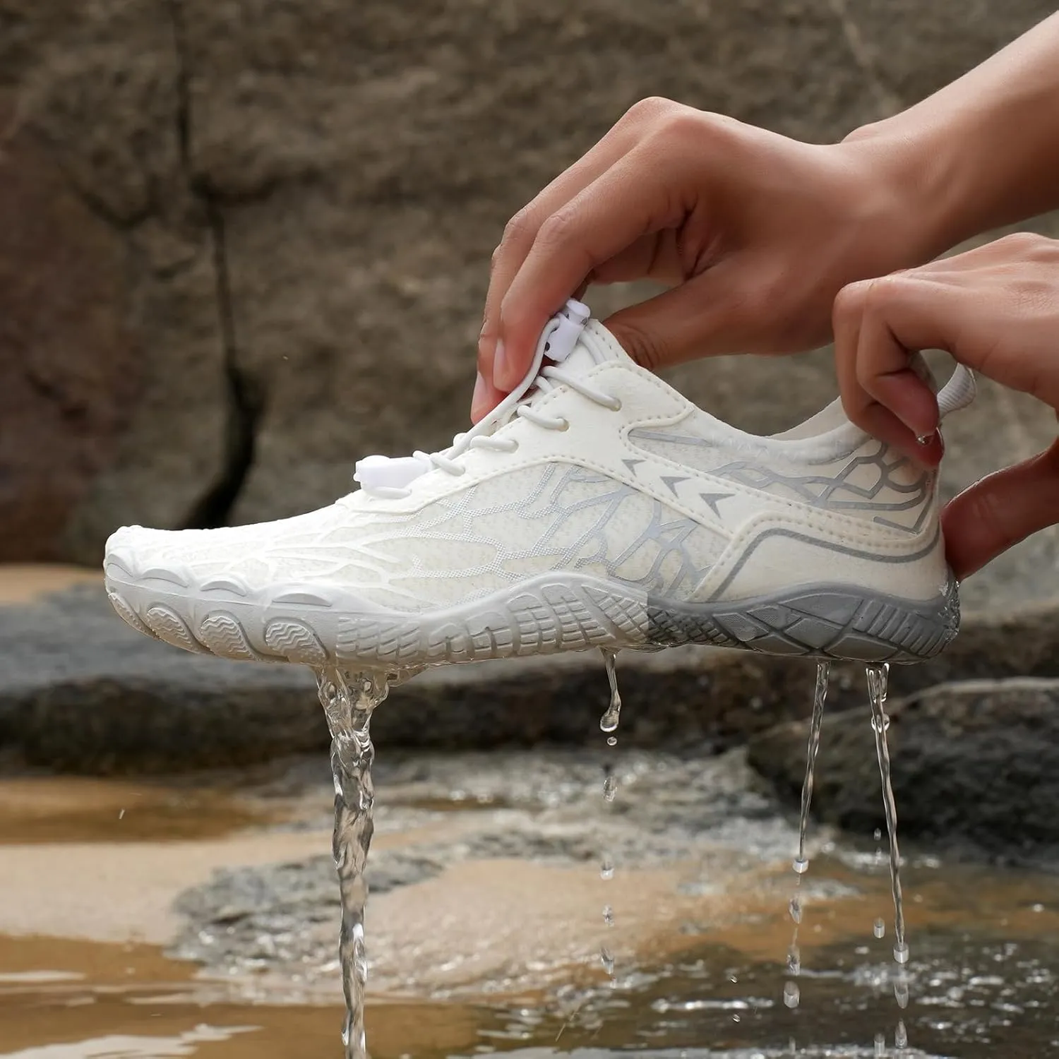 Breathable Barefoot Shoes for Women Men Breathable Waterproof Water Shoes, Lightweight Quick Dry Minimalist Footwear Zero Drop Trail Running Boots Footwear with Non-Slip Sole & Wide Toe Box