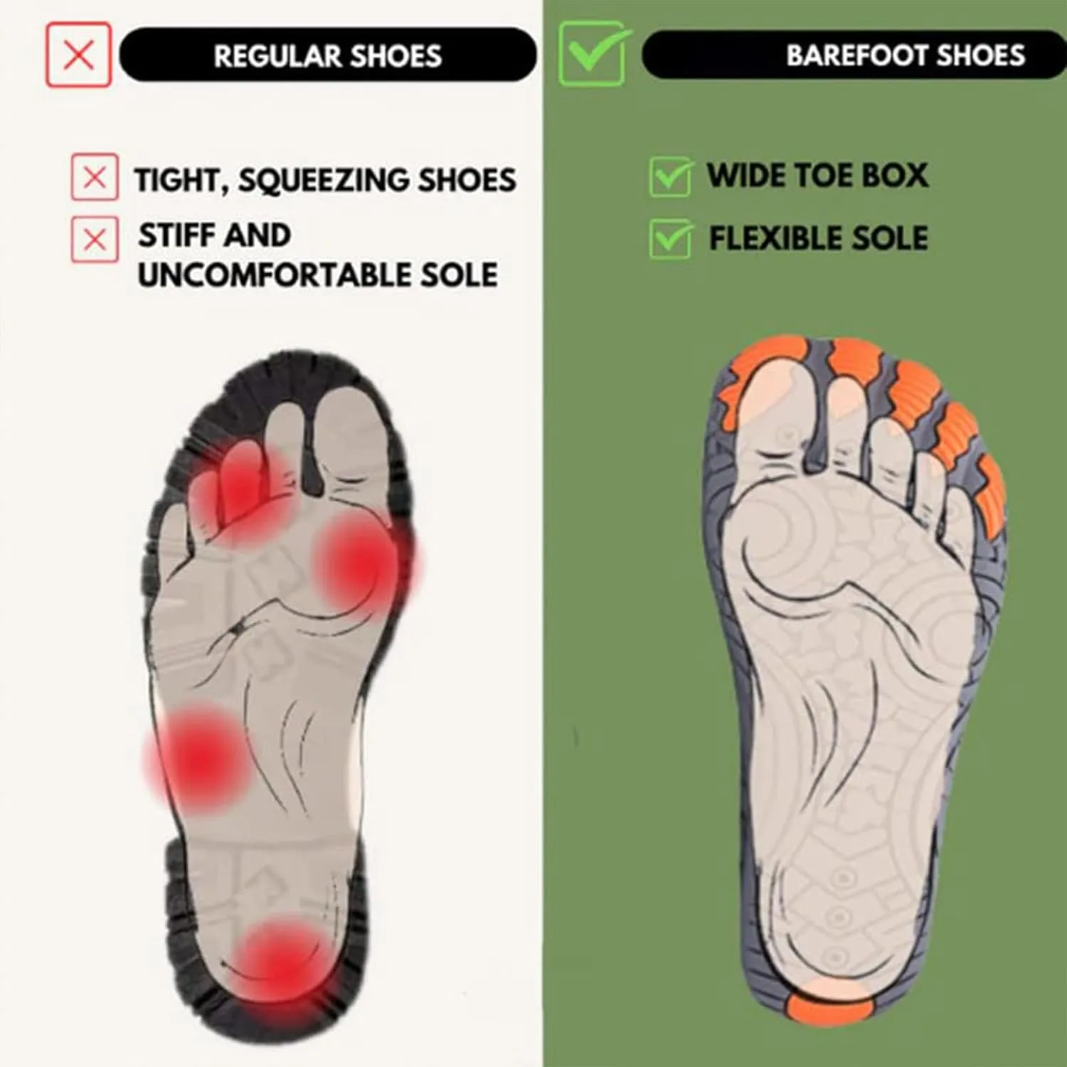 StoneLiquid Outlivia Barefoot Shoes, Hike Women Footwear Walking Shoes with Wide Toe Box