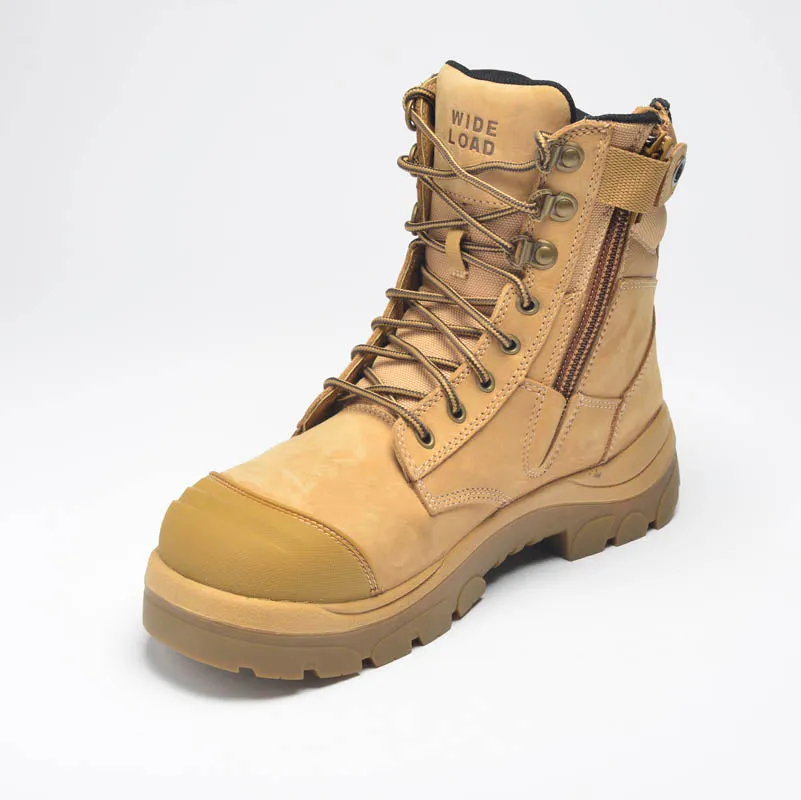 Wide Load 890WZC Wheat 8 Inch Zip Composite Cap Safety Boot